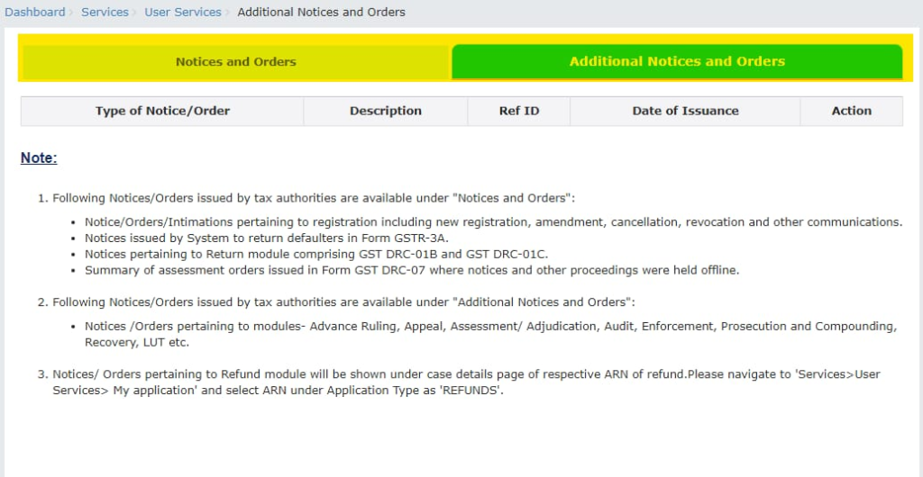 image-8-1024x530 'Notices and Orders' and 'Additional Notices and Order' within single window