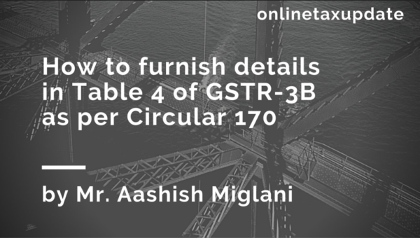 Webinar : How to furnish details in Table 4 of GSTR-3B as per Circular 170