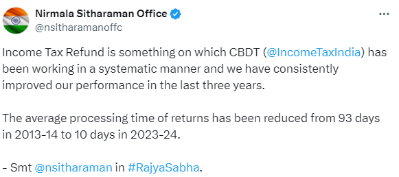 image-10 Taxpayers getting faster refunds this year? FM says ITR processing time reduced to 10 days from 93 days
