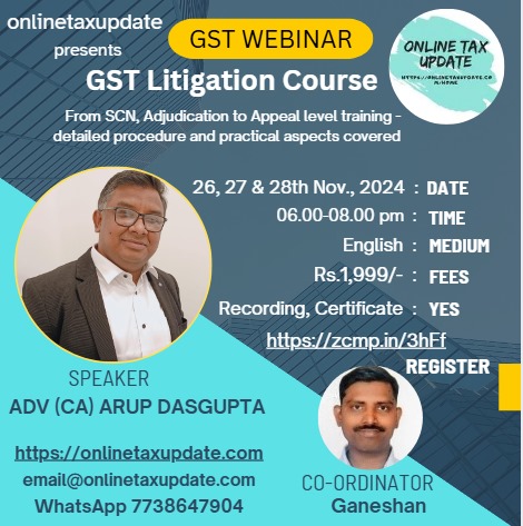 flyer-gst-litigation-course Latest update 21.11.2024