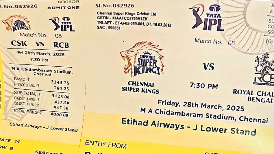tax on ipl ticket