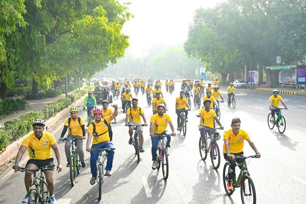 image-8 CBIC celebrates ‘Sundays on Cycle’ – A fitness and GST awareness initiative in run up to completion of 8 years of GST