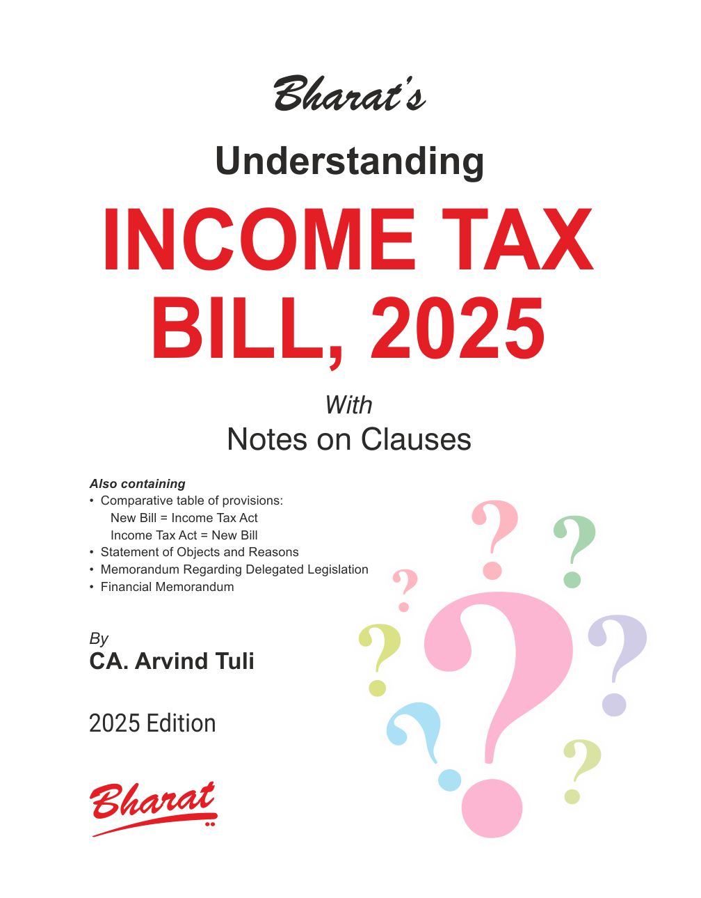 income tax bill 2025 book