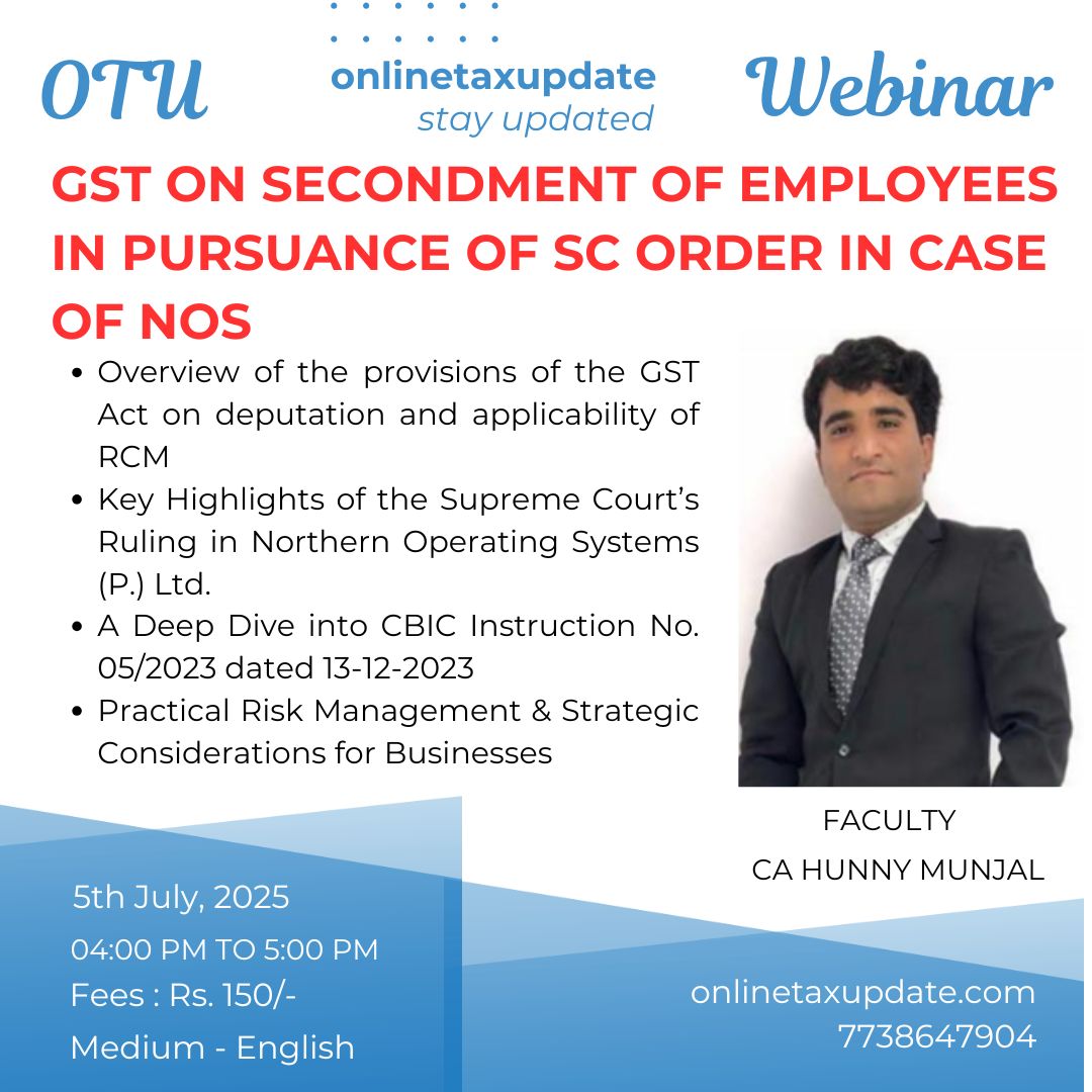 webinar on gst secondment of employee