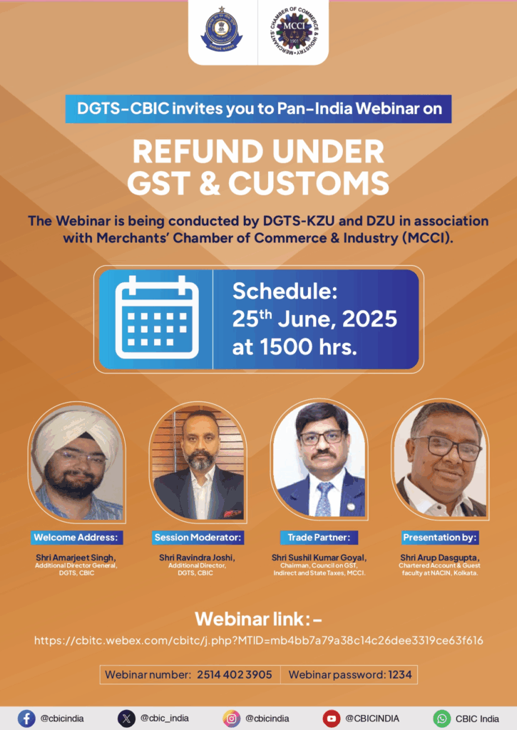image-42-725x1024 Webinar: DGTS-CBIC invites you to Pan India Webinar Meeting Topic: "Refund under GST & Customs"