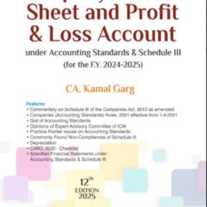 Company Balance Sheet and Profit & Loss Account book