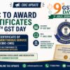9 year of gst certificate of meritorious
