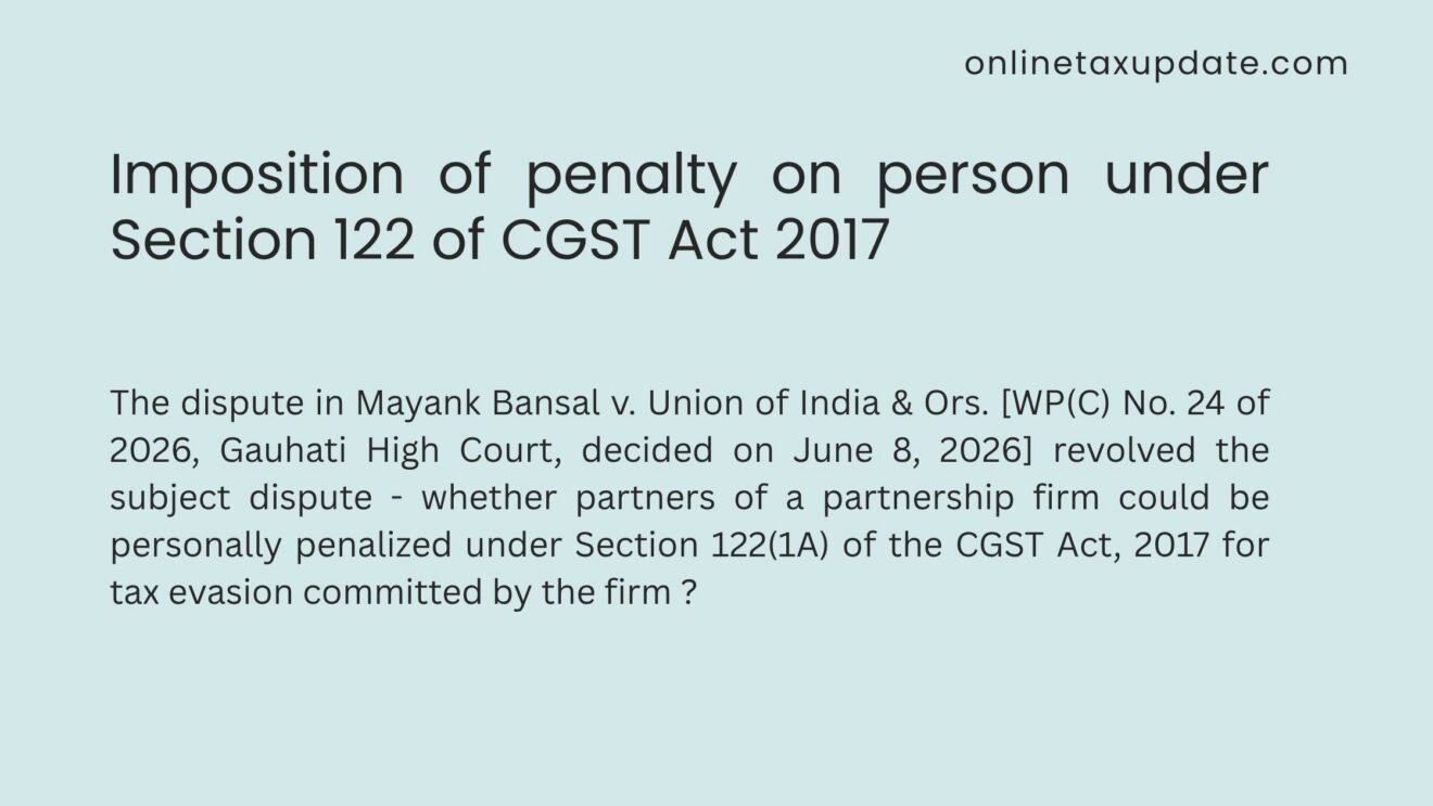 imposition of penalty u-s 122 of cgst act 2017