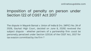 imposition of penalty u-s 122 of cgst act 2017