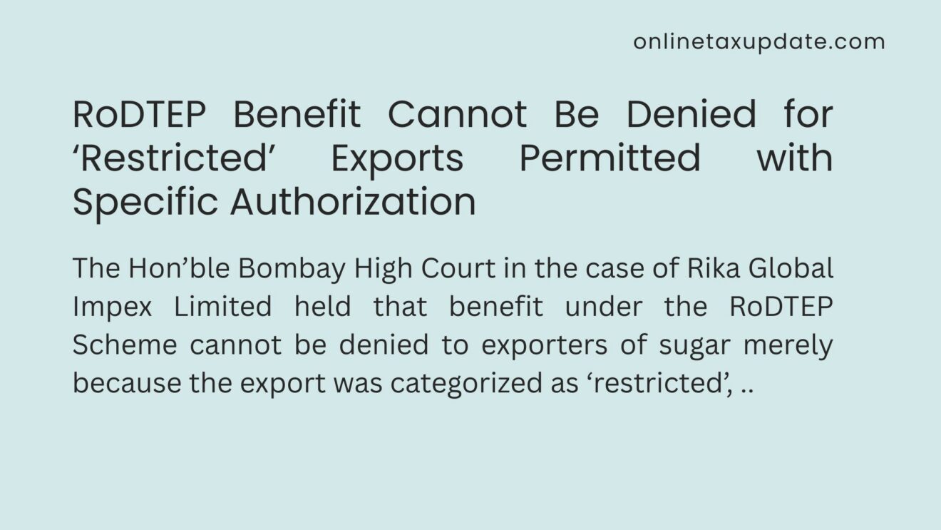 The Hon’ble Bombay High Court in the case